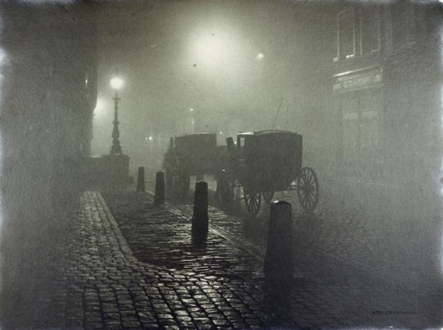 Henri Berssenbrugge (1873-1959) - Calèches dans la nuit 1910-1920